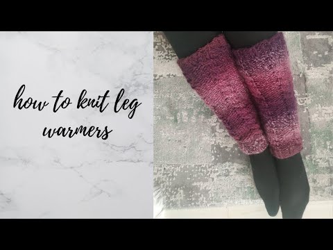 Πλεκτές γκέτες με βελόνες / Knitted leg warmers