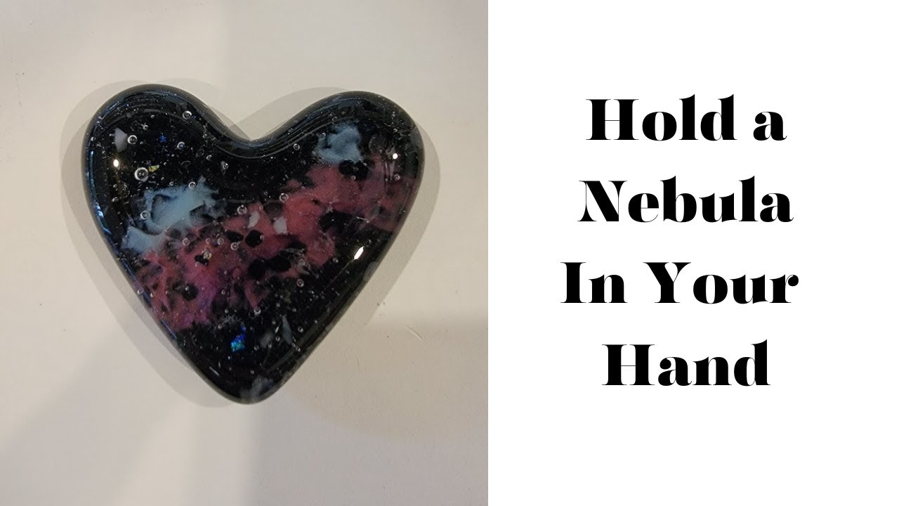 Galaxy/Nebula Fused Glass Hearts