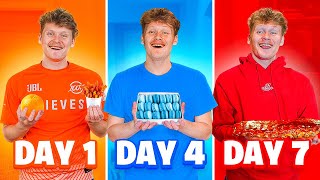 Eating Only ONE Color Food for a WEEK Challenge!