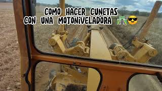 motoniveladora conformacion de vias🛣️ como hacer cunetas con una motoniveladora 🛣️