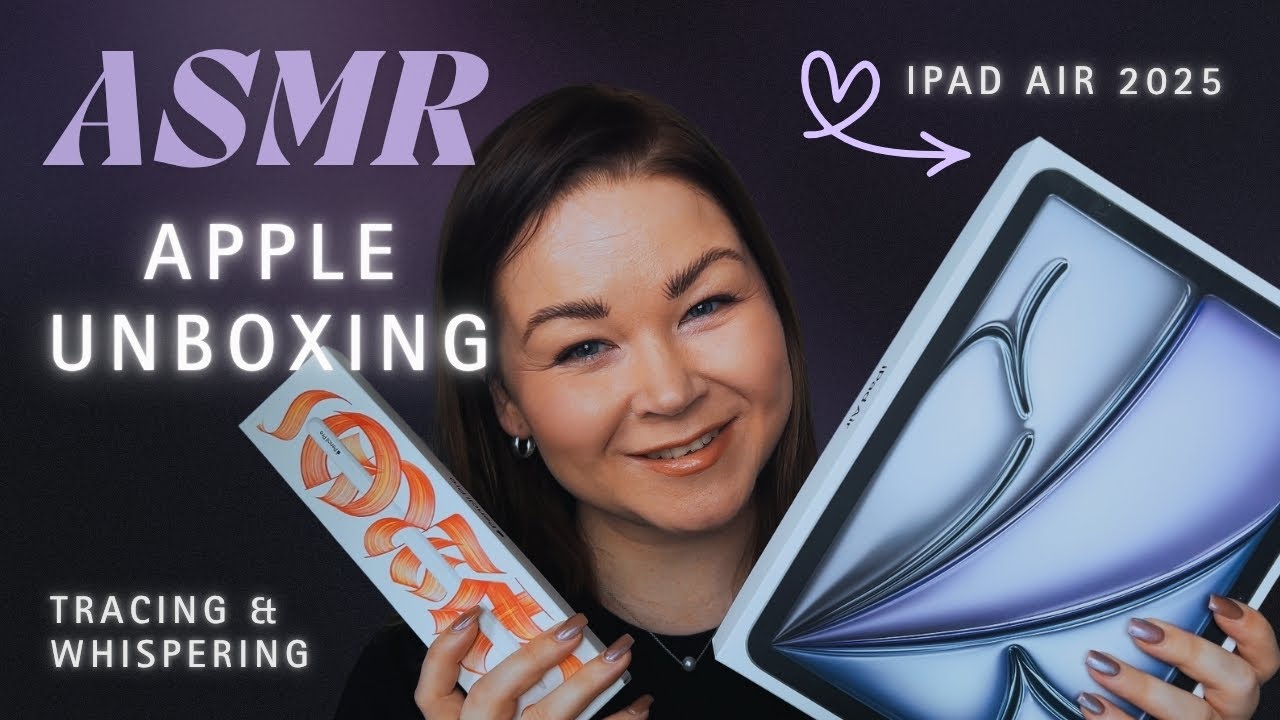 ASMR Suomi – iPad Air 2025 & Apple Pencil unboxing ✨ Whispering, Tracing, Tingles