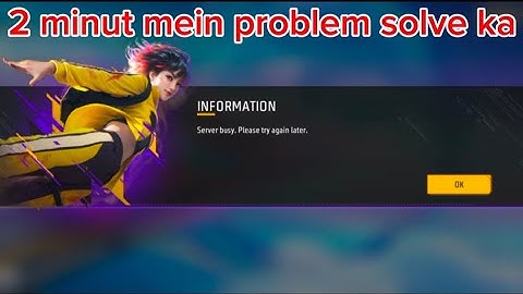 Server Busy Problem Free Fire | NetworkConnection Error Free Fire | Timeout ProblemFree Fire