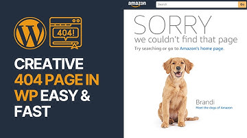 How To Create An Amazon Style 404 Page in WordPress For Beginners - Creative Not Found Template 🚧