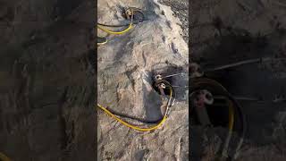 Foundation Excavation Case: Granite Breaking with 6 DL130 Piston Rock Splitters