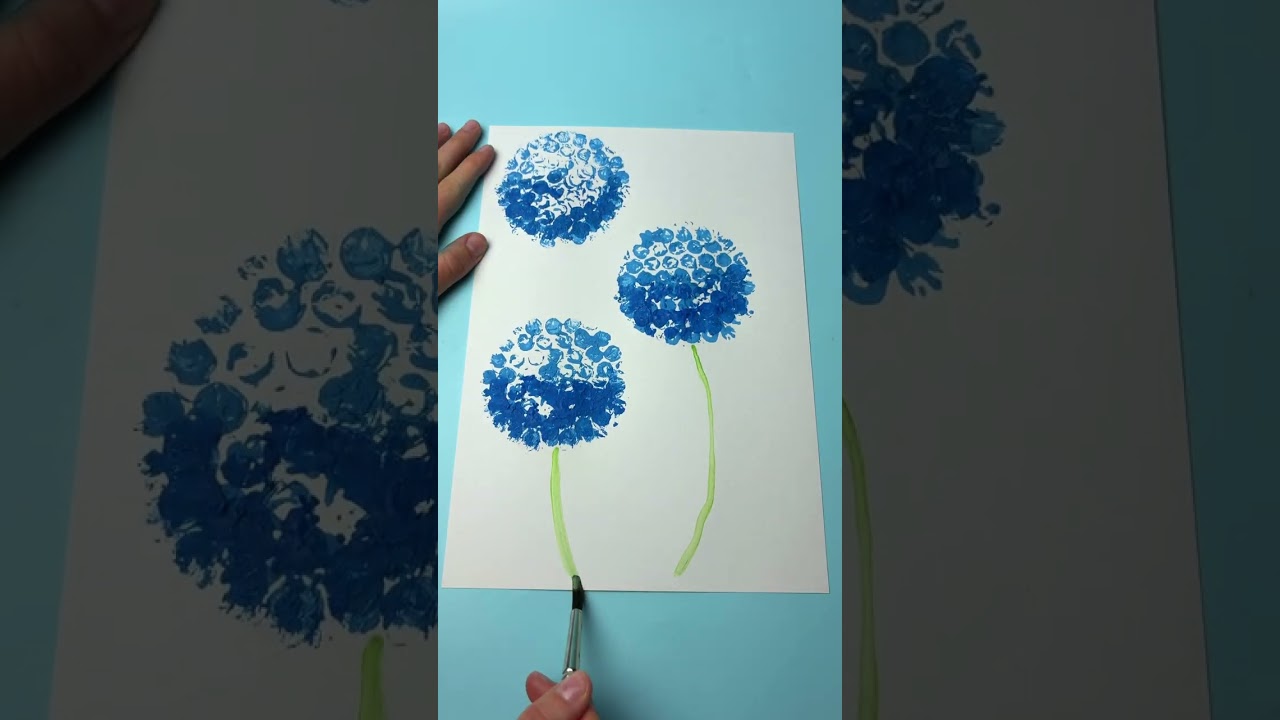 Flower Art! 🌺🫧 The Bubble Wrap Stamp Hack! ✨