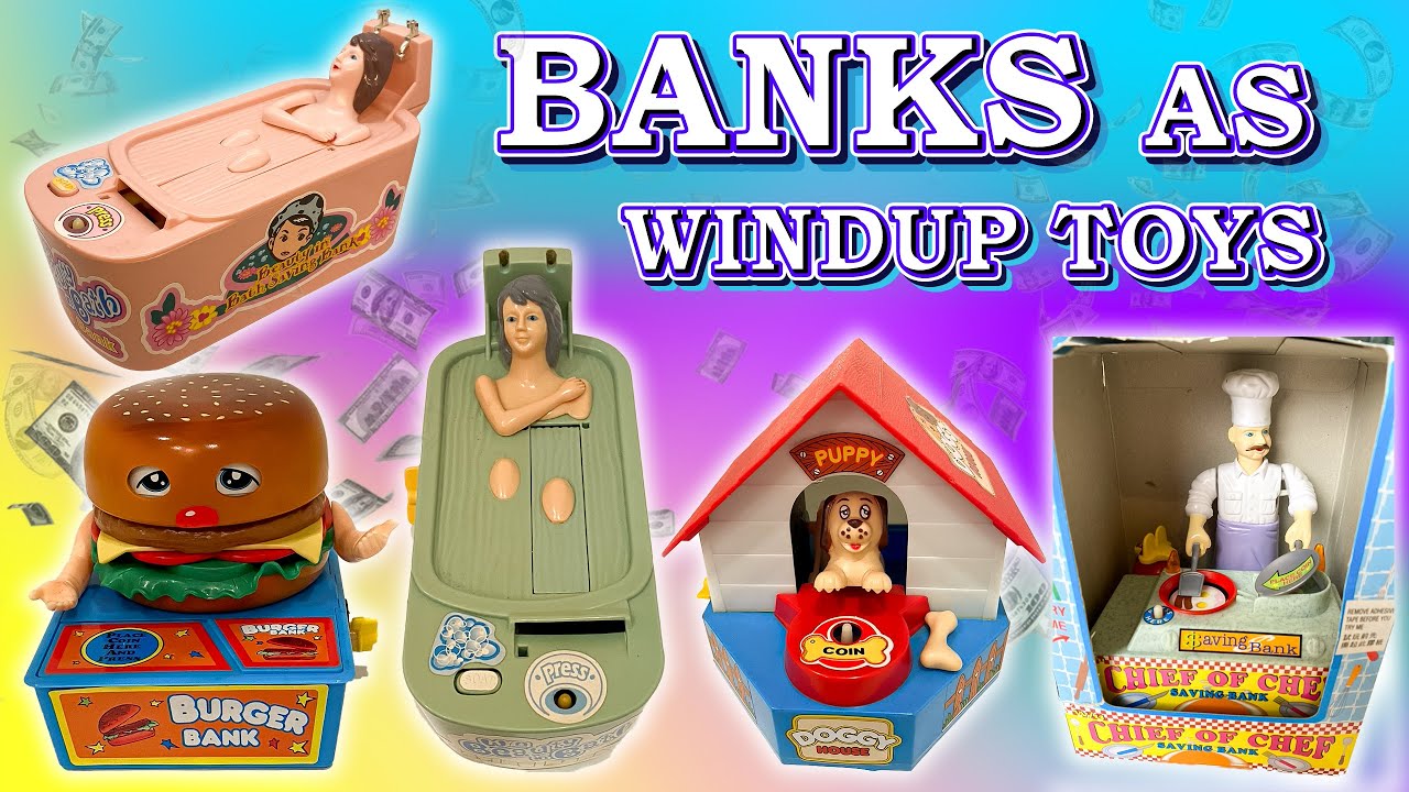 Vintage Everlast Windup Toy Savings Banks - YouTube