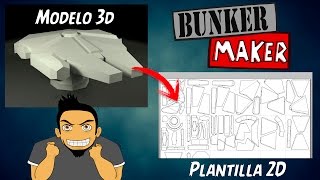 Como Pasar un Modelo 3D de blender a Plantilla 2D con Pepakura ★ Ft. BunkerMaker