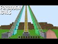 WHY FORBIDDEN to GO this RAILS DESCENT in Minecraft ? STRANGEST RAILS !