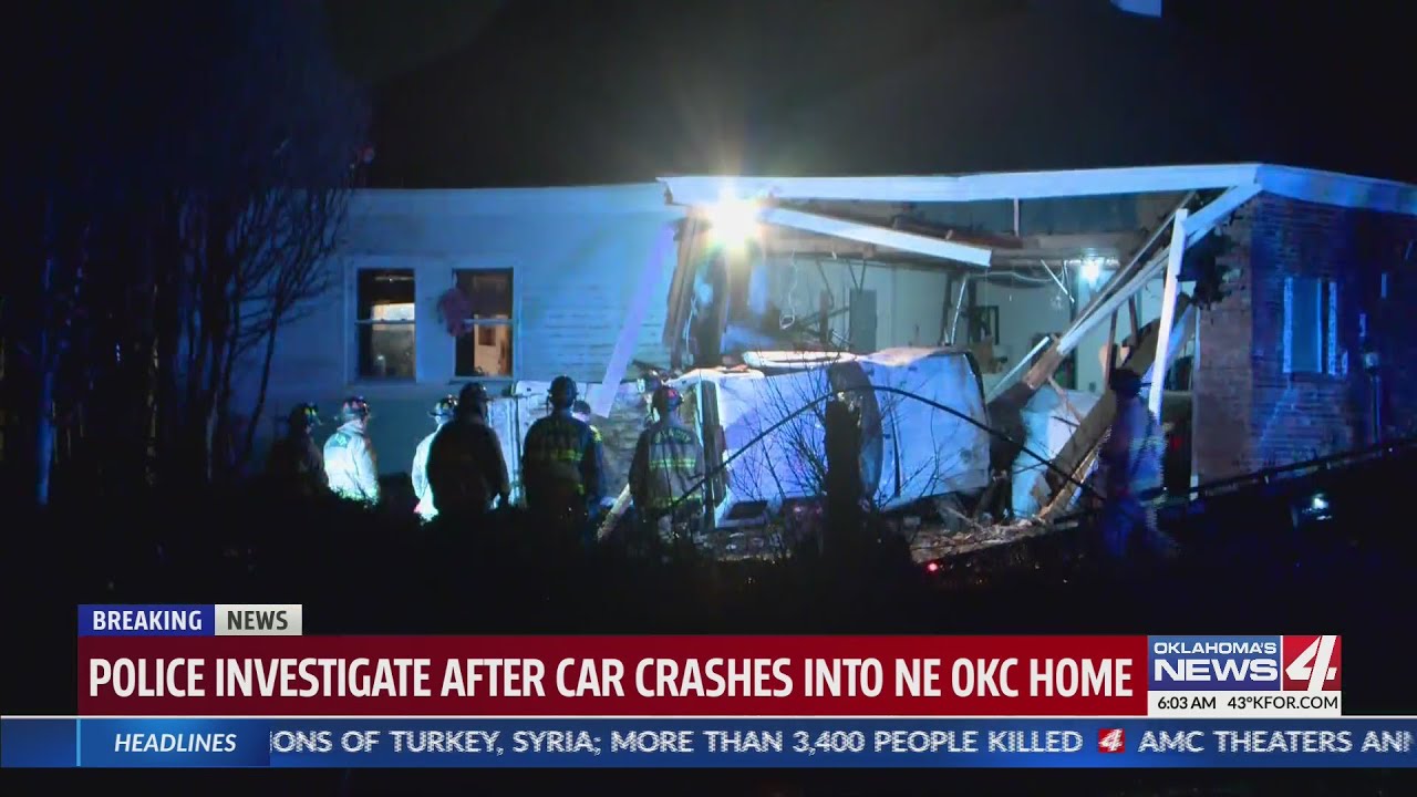 Driver crashes into house in northeast Oklahoma City - YouTube