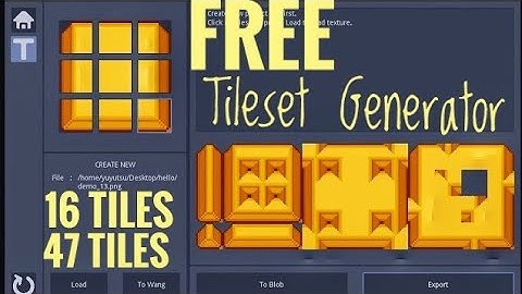 Simple tileset generator for 2d games