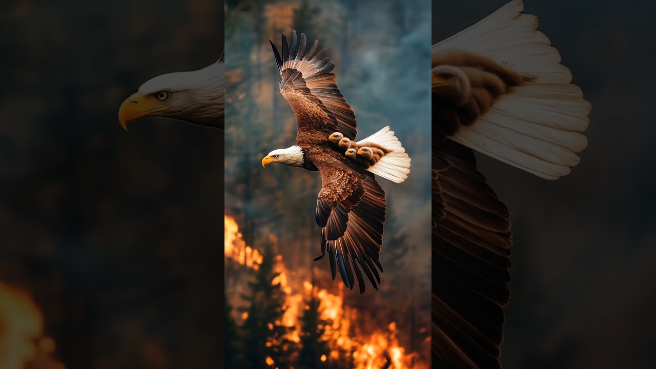 A Touching Story About a Mother Eagle Rescuing Her Babies From Wildfire