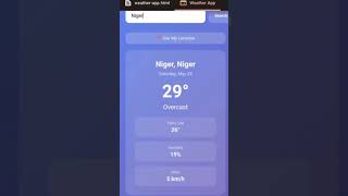 Weather app using #html #javascript #css