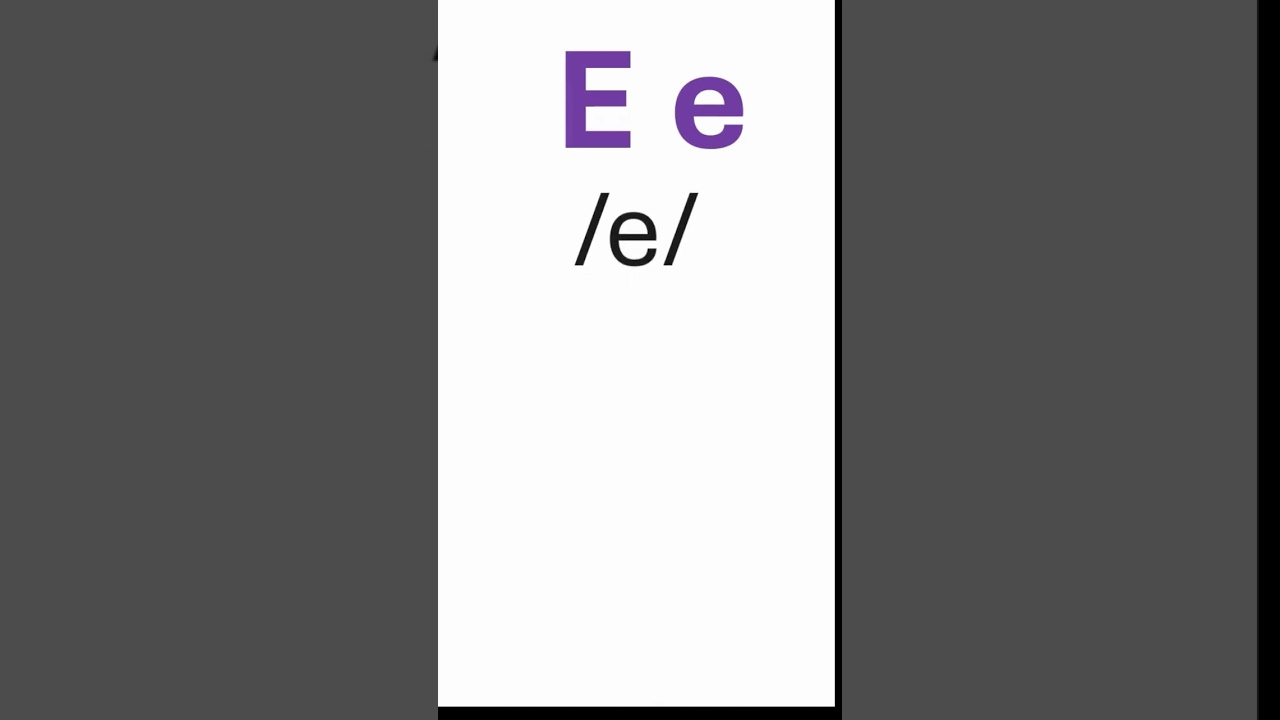 E səsi – uşaqlar üçün ingilis dili