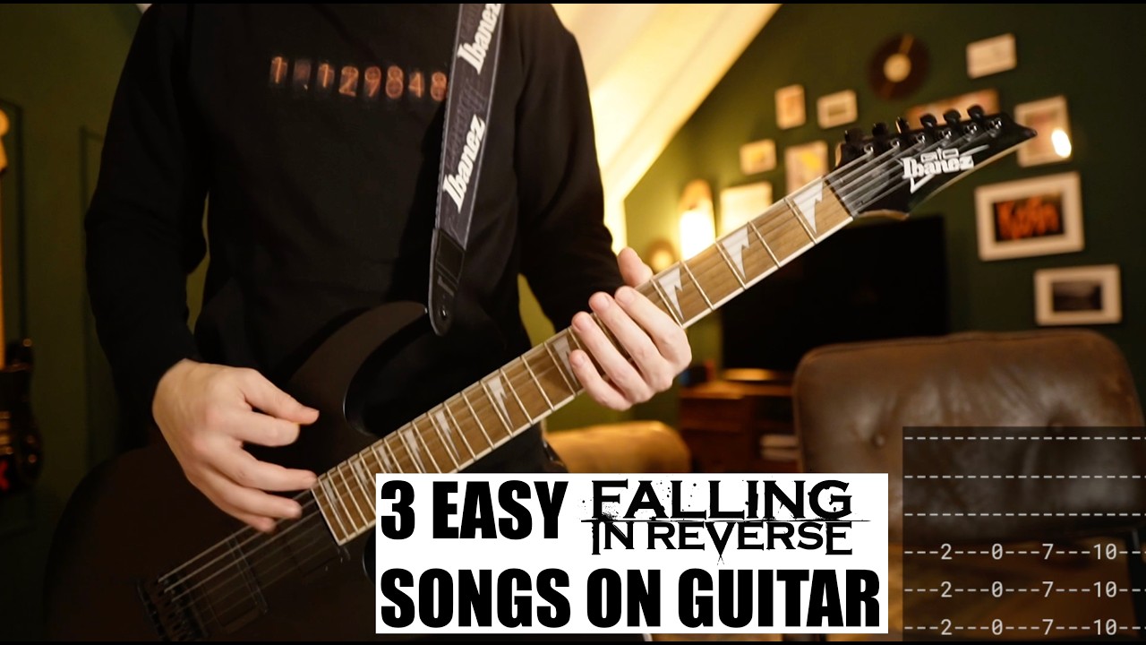 3 Easy FALLING IN REVERSE Songs [Guitar Cover with TABS] - YouTube