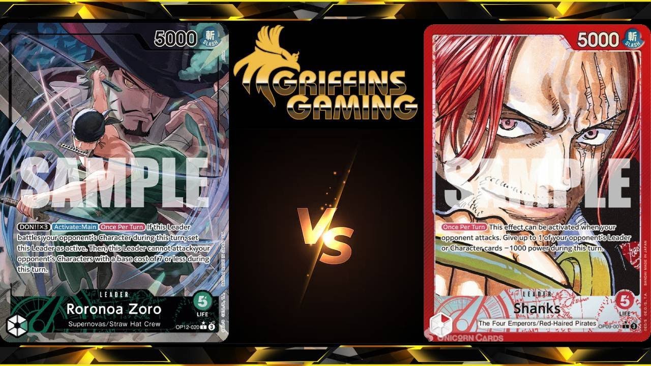 One Piece TCG Griffins Gaming Store Championship Round 3: G Zoro Vs R Shanks