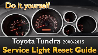 How To Reset Maintenance Light On Toyota Tundra - Software Consulting