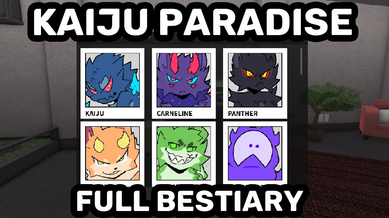 v4.0 Kaiju Paradise Full Bestiary Updated & New (Roblox Changed