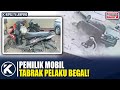 AKSI HEROIK WARGA TABRAK PELAKU BEGAL TEREKAM CCTV