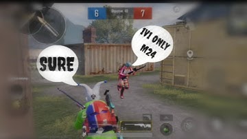 Random Girl YouTuber Call Me Noob 😱😱 And Challenge Me😘😘(1v1) ONLY M24🔥🔥