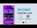 Ionic biometric faceid  fingerprint authentication