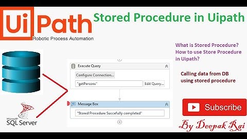 Stored Procedure in Uipath | RPA Uipath