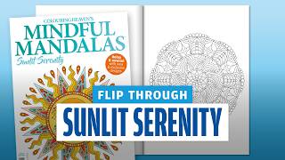 SUNLIT SERENITY Colouring flip through Mindful Mandalas Only Human Art