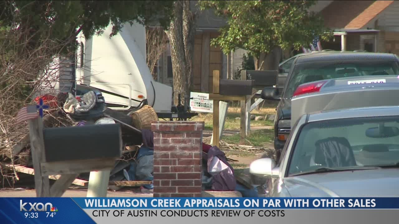 City says appraisals of flood buyouts along WIlliamson Creek are accurate