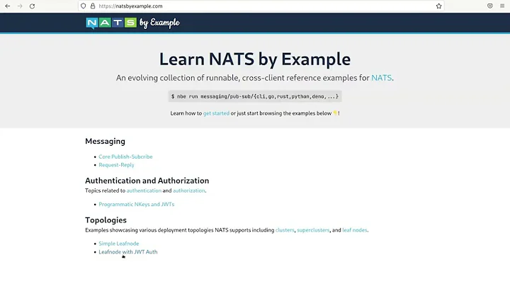 NATS by Example - Intro