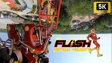Flash Vertical Velocity Back Row POV [5K] Six Flags Great Adventure