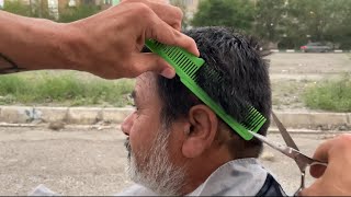 HOW TO CUT MENS HAIR WITH SCISSORS AND COMB