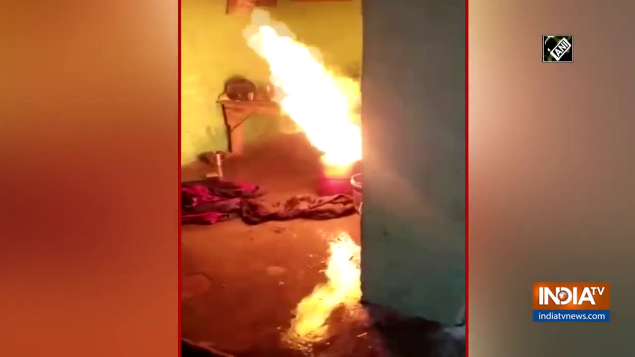 Cop saves family after LPG cooking cylinder catches fire in UP`s Sambhal