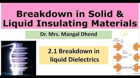 2.1-Breakdown in Liquid Dielectrics- Suspended Particle and Bubble Theory