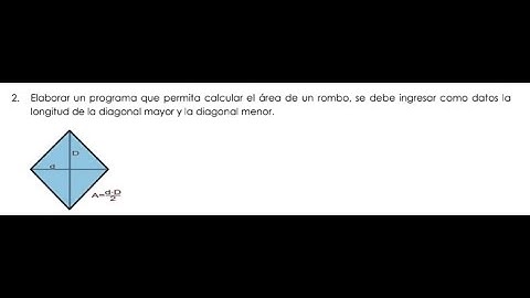 Dev c++ - Elaborar un programa que permita calcular el área de un rombo.