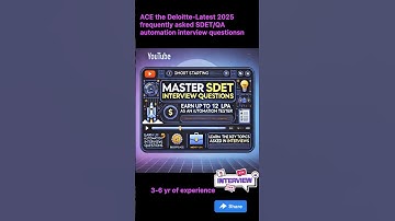 APR 2025-Deloitte-Interview Questions asked for Automation QA JAVA | SDET/QA Automation.