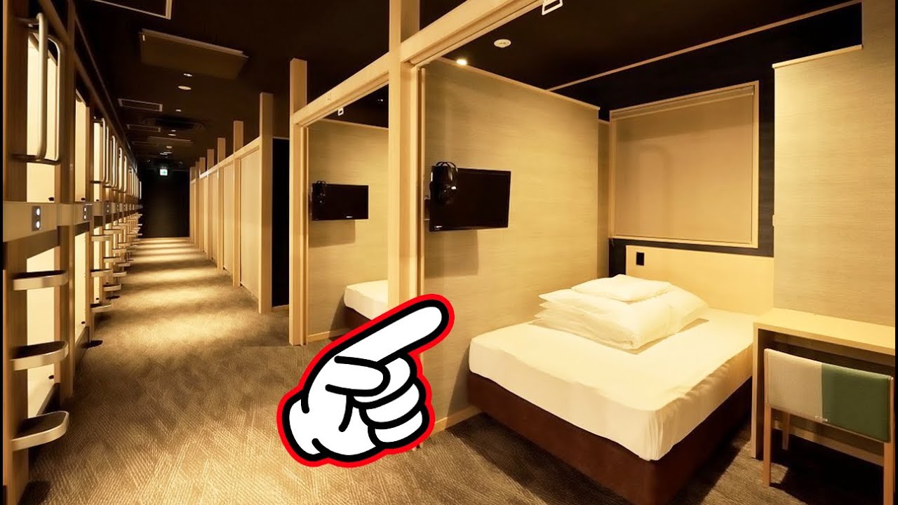 Доступный капсульный отель в лучшем месте в Осаке, Япония
