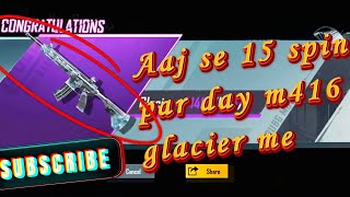BGMI Cricket match/M416 glacier 150+ spin/daily 15+ spin👽🤔 #pubgmobile #spinning #m416glacier #bgmi 