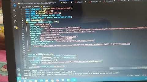 Telegram Chatbot Using Node.js with Weather API & Firebase | Full Explanation