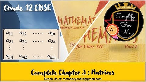 3  Garde 12: Complete Chapter 3 Matrices for 2026 Examinations