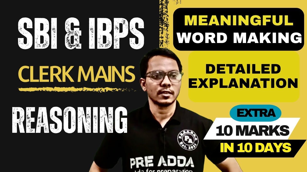 Word Making  (Alphabet Series) | RRB Clerk/PO Pre 2025 | High-Speed Reasoning Tricks
