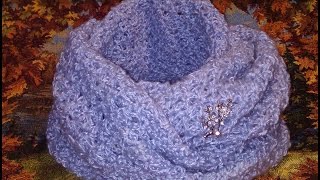 Снуд в 2 оборота, крючком. (шарф-хомут)(Cowl crochet. Scarf in two turns.) Снуд в 2 оборота, крючком. (шарф-хомут)(Cowl crochet. Scarf in two turns.)
