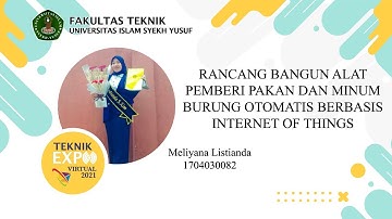 RANCANG BANGUN ALAT PEMBERI PAKAN DAN MINUM BURUNG OTOMATIS BERBASIS INTERNET OF THINGS