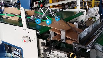 JWG Semi automatic folder gluer for lock bottom with separate pressing unit -1
