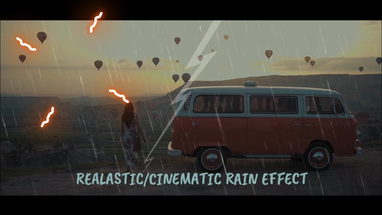 How to add realastic/cinematic rain effect on any video in 1 click|using your phone