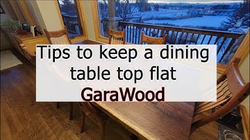 Tips to keep your table top flat: C - channel, relief cuts and finishing