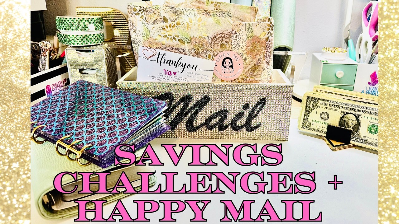 Savings Challenge Binder Stuffing 💕 + Etsy Happy Mail Unboxing | Cash Stuffing Motivation