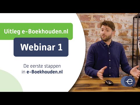 Cursus online boekhouden met e-Boekhouden.nl | Webinar 1 van 6