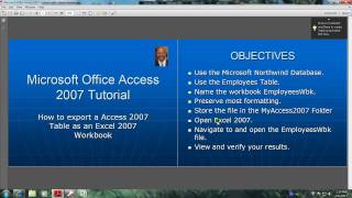 Access 2007 Tutorial How to Export a Table as an Excel Workbook
