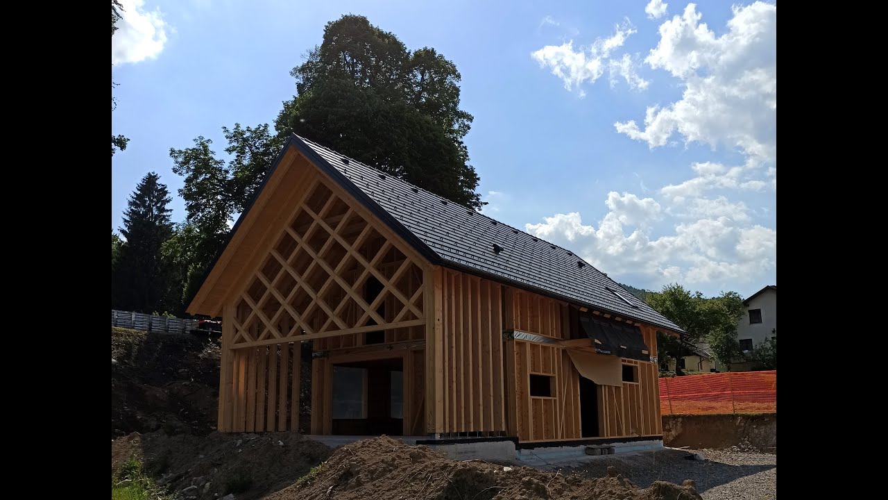 Postavitev lesene skeletne hiše - Čušperk