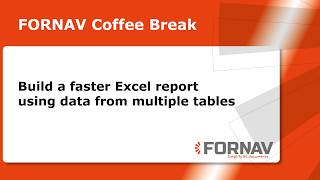 Build a faster Excel report with data from multiple tables