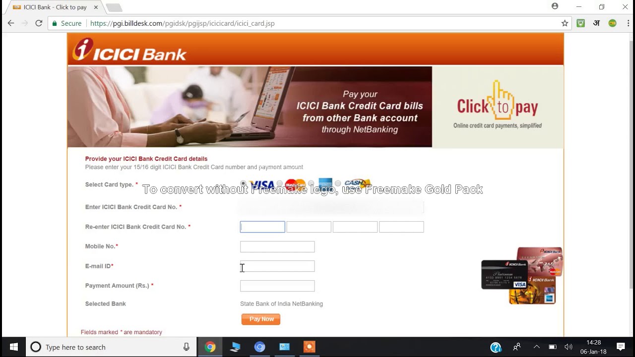 Step By Step Guide To Pay Icici Credit Card Bill Online Youtube